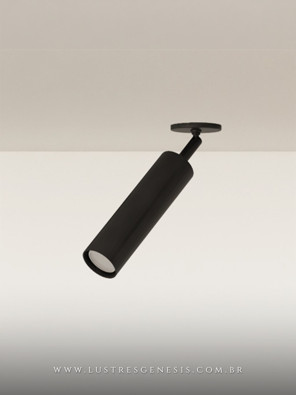 Plafon Spot Invert Articulado MR11 Longo Aluminio Preto 16,5cm, Mesa Sala de Jantar, Quartos, Cozinha, Banheiro, Suite Master, Hall